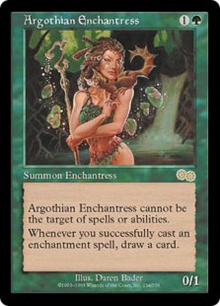 画像1: 【ENG】《アルゴスの女魔術師/Argothian Enchantress》[USG] (1)