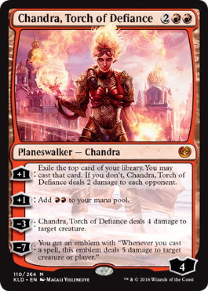 画像1: 【ENG】【Foil】《反逆の先導者、チャンドラ/Chandra, Torch of Defiance》[KLD] (1)