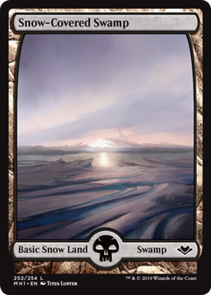 画像1: 【ENG】【Foil】《冠雪の沼/Snow-Covered Swamp》[MH1] (1)