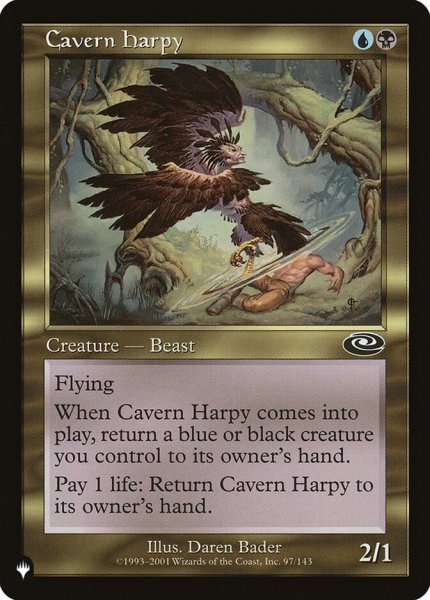 画像1: 【ENG】《洞窟のハーピー/Cavern Harpy》[PWシンボル付き再版] (1)