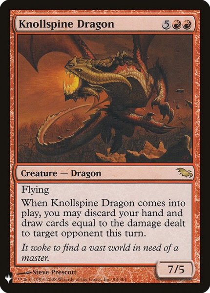 画像1: 【ENG】《山背骨のドラゴン/Knollspine Dragon》[PWシンボル付き再版] (1)