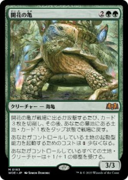 画像1: 【JPN】【Foil】《開花の亀/Blossoming Tortoise》[WOE] (1)