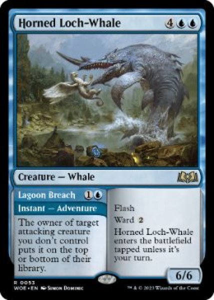 画像1: 【ENG】【Foil】《有角の湖鯨/Horned Loch-Whale》[WOE] (1)