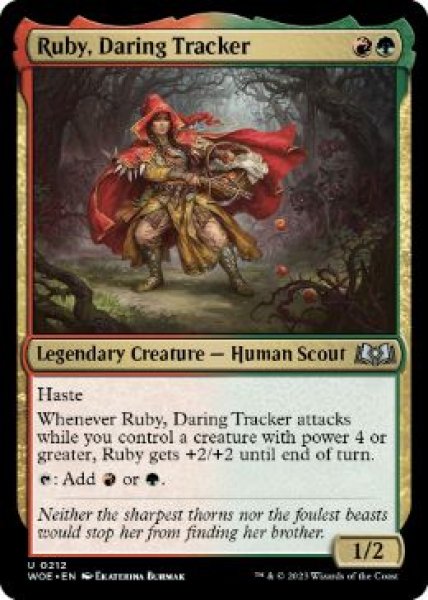 画像1: 【ENG】《勇敢な追跡者、ルビー/Ruby, Daring Tracker》[WOE] (1)