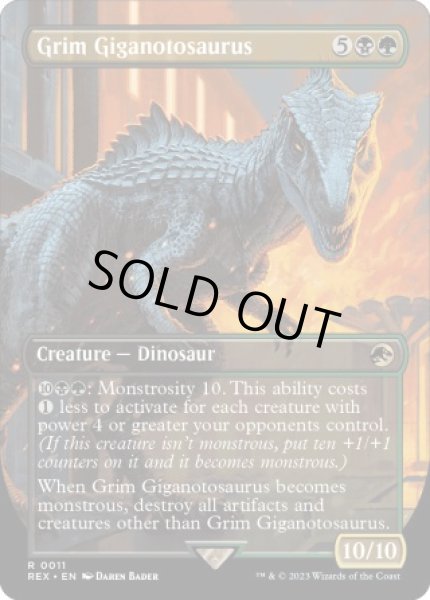 画像1: 【ENG】■ボーダーレス■《残忍なギガノトサウルス/Grim Giganotosaurus》 [REX] (1)