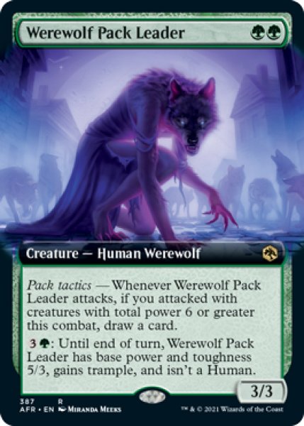 画像1: 【ENG】■拡張アート■《群れ率いの人狼/Werewolf Pack Leader》[AFR] (1)