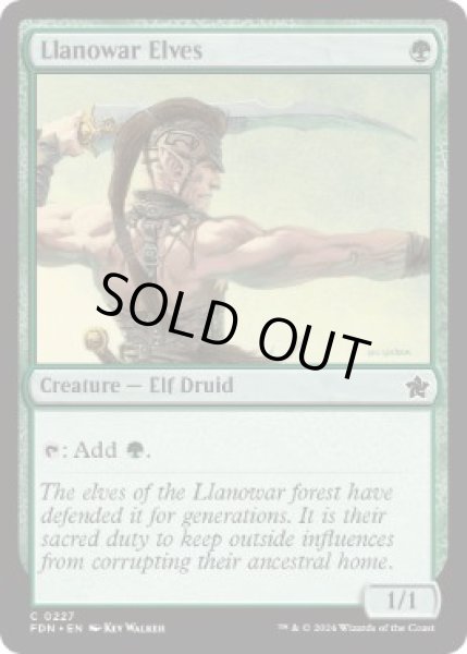 画像1: 【ENG】【Foil】 《ラノワールのエルフ/Llanowar Elves》[FDN] (1)