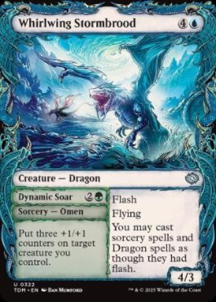 画像1: 【ENG】【Foil】■ショーケース■《竜巻翼の嵐孵り/Whirlwing Stormbrood》 [TDM] (1)